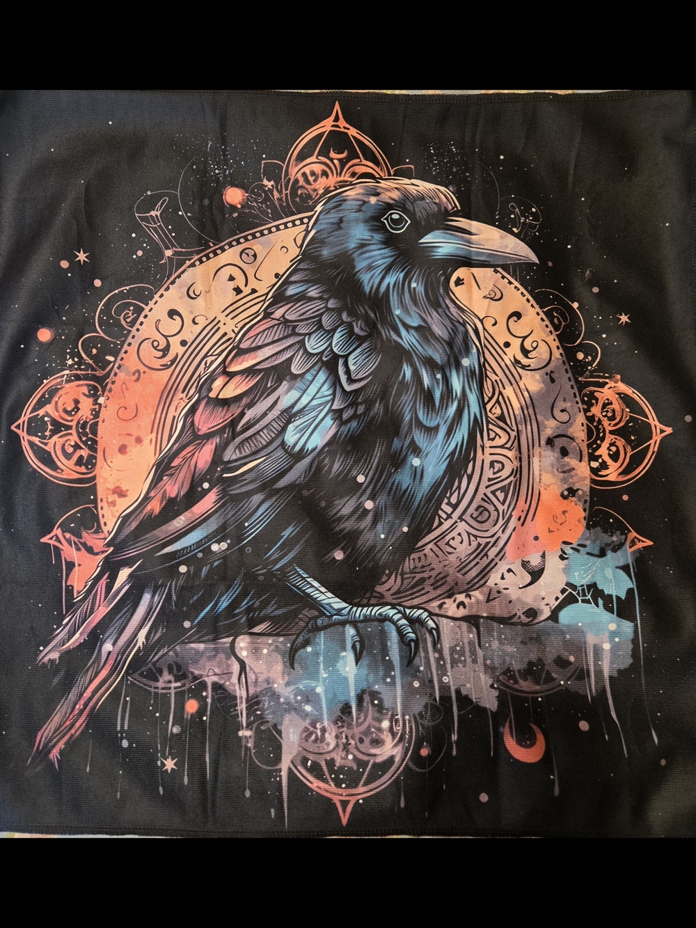 Artistic Raven Crow Tarot Oracle Card Reading Cloth